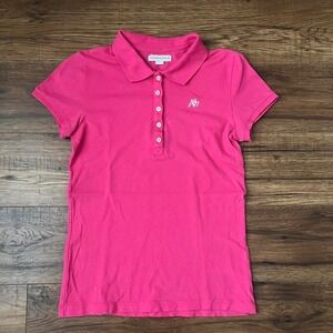 Aeropostale Pink Polo Shirt Y2K Preppy Short Sleeve Top Size Women S 2000s